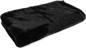 Decostar - Plaid Jozias - 154 x 130 cm - fleece - zwart