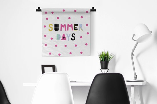 Tapisserie - Tapisserie - Été - Citation - Pois - 60x60 cm - Tapisserie