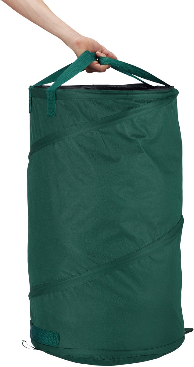 Relaxdays tuinafvalzak pop up - set van 2 - 120 liter - Ø 44 cm - voor onkruid - groen van Relaxdays — afbeelding 2