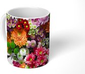 Mok - Bloemen - Chrysant - Kleuren - Collage - 350 ML - Beker