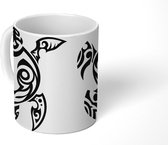Mok - Schildpad - Zwart - Tattoo - 350 ML - Beker