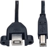 Tripp Lite U025-001-PM USB-kabel 0,3 m USB 2.0 USB B Zwart