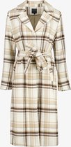 TwoDay dames ruit mantel jas - Beige - Maat M