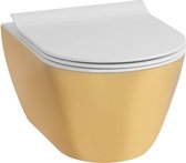 Ben Segno hangtoilet met toiletbril Xtra glaze+ Free flush glans wit/goud