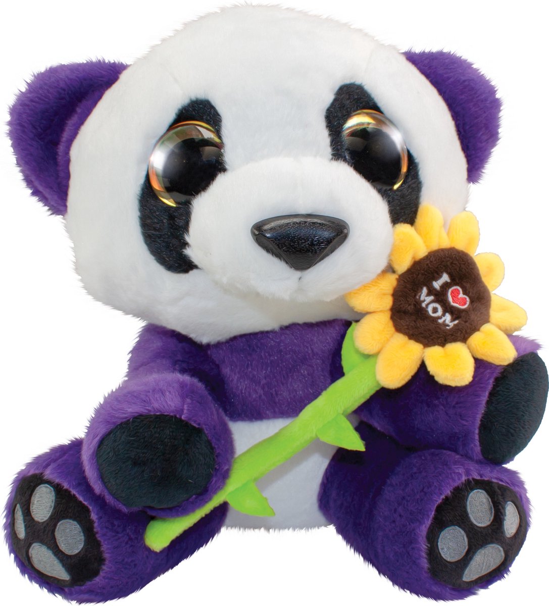 Tactic Lumo Stars - Pluche - Knuffelpanda I Love Mom - 24 cm - Zacht pluche - Grote ogen - Moederdag cadeau - Inclusief app met spelletjes