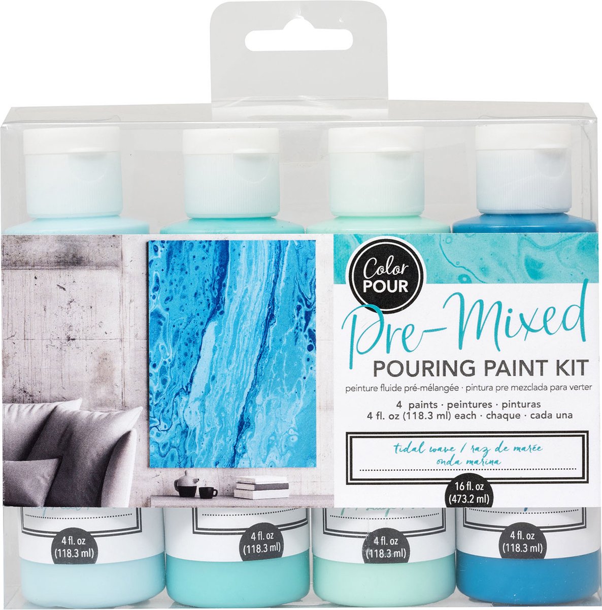 American Crafts Color Pour pouring paint kit tidal