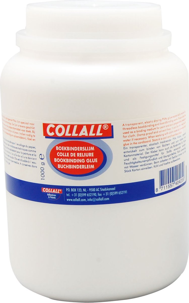 Boekbinderslijm collall - 1 pot a 1000 GRAM. - Collall