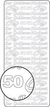Vaessen Creative Sticker - 10x23cm - 10st - zilver Zur Goldenen Hochzeit