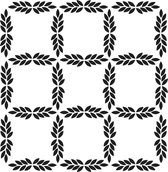 The Crafters Workshop mini Leaf Grid/ bladeren patroon stencil
