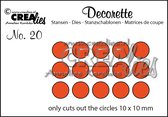 Crealies Decorette snijmal - no.20 Alleen cirkels