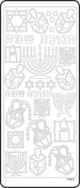 Vaessen Creative Sticker - 10x23cm - 10st - zilver div. kerk