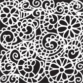 Hobbysjabloon - Template 12x12" 30x30cm swirly garden