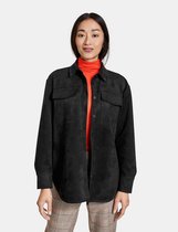 GERRY WEBER Dames Overhemd met suèdeachtige touch Schwarz-40