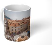 Mok - Vogelperspectief oude binnenstad Stradun - 350 ML - Beker