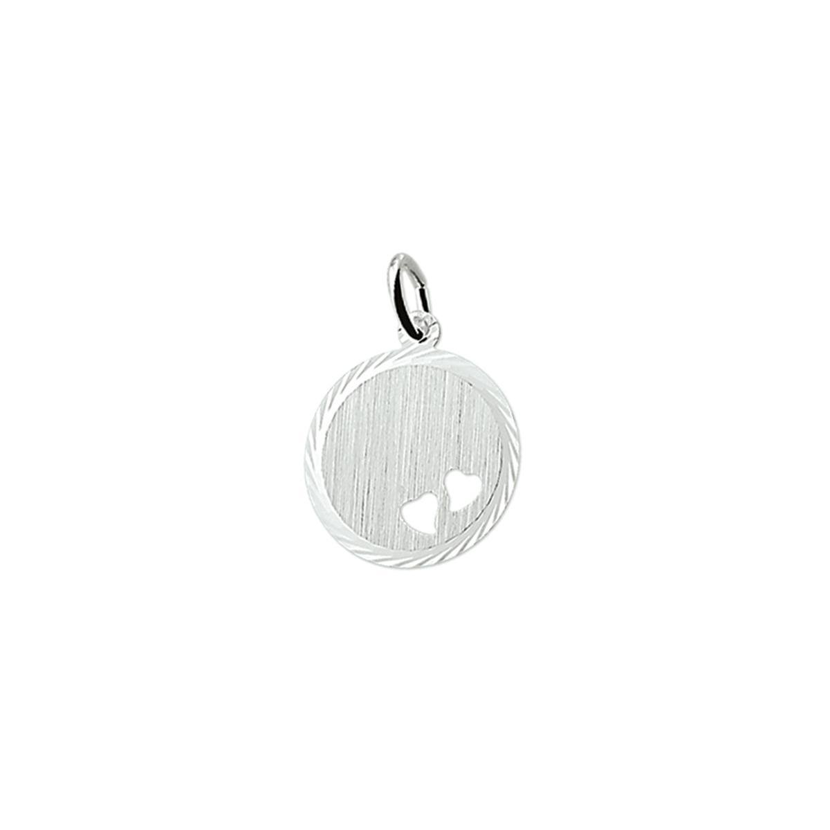 zilver gerhodineerd graveerhanger hartjes gediamanteerd 1321700