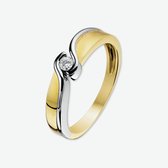 The Jewelry Collection Ring Zirkonia - Goud