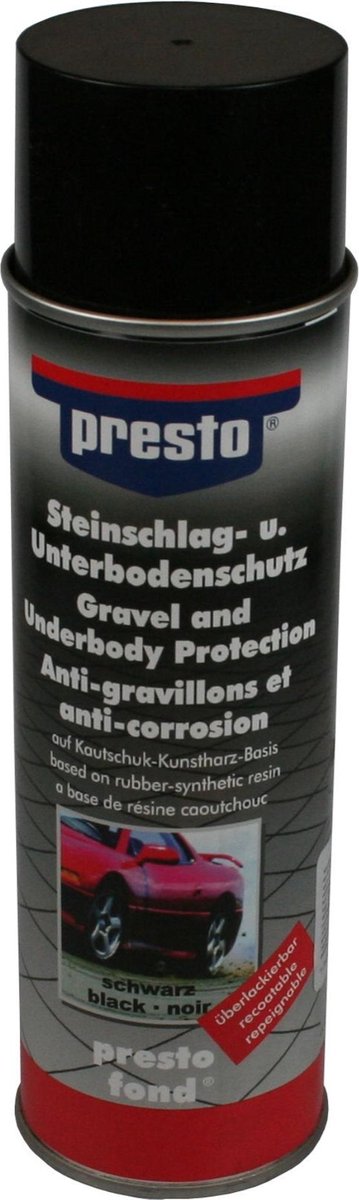 Presto Bodembescherming Anti Steenslag - Coating - Zwart - 500 ml
