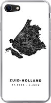 Geschikt voor iPhone 8 hoesje - Zuid-Holland - Nederland - Kaart - Siliconen Telefoonhoesje