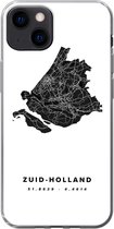 Geschikt voor iPhone 13 hoesje - Zuid-Holland - Nederland - Kaart - Siliconen Telefoonhoesje