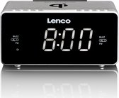 Bol.com Lenco CR-550SI - Wekkerradio met Qi Wireless Smartphone oplader - Zilver aanbieding