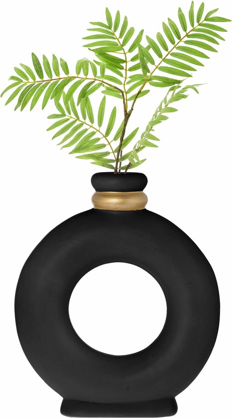 Riverdale - Vase Demy noir mat 25cm Zwart