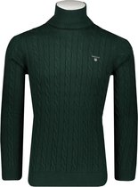 Gant Trui Groen Aansluitend - Maat XL - Heren - Herfst/Winter Collectie - Katoen