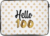 Housse pour ordinateur portable 13 pouces - Décoration - 100 Ans - Fête - Housse pour ordinateur portable - Dimensions intérieures 32x22,5 cm - Dos noir