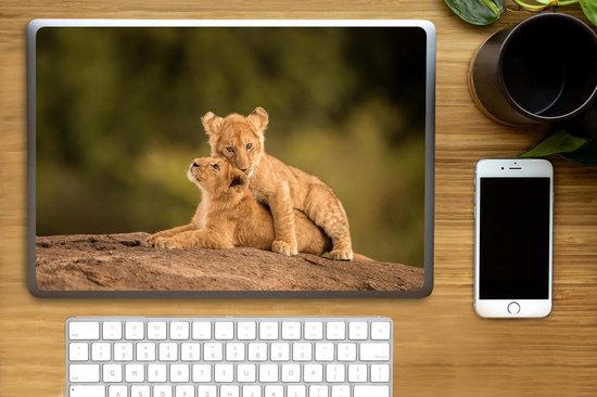 Laptop sticker - 15.6 inch - Leeuw - Wilde dieren - Natuur - 36x27,5cm - Laptopstickers - Laptop skin - Cover
