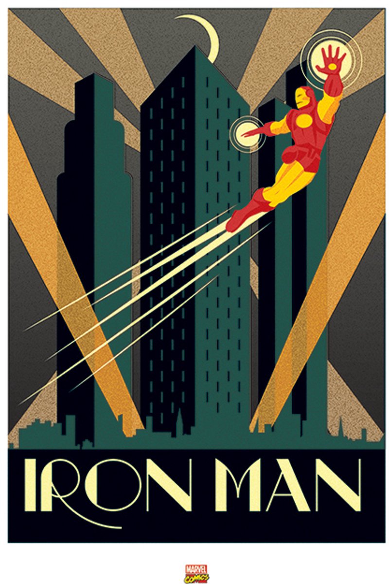 Marvel Pyramid Poster - Marvel Deco Iron Man - 80 X 60 Cm - Multicolor Multi color