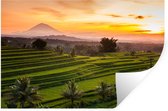 Stickers muraux - Film Autocollant - Paysage d'Indonésie au Coucher du Soleil - 120x80 cm - Film Adhésif - Stickers muraux Chambre d'Enfant - Papier Peint Auto Adhésif
