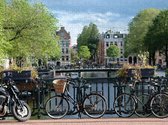 Fietsen om Amsterdamse brug - Lastige Puzzel 500 stukjes |Amsterdam - Nederland