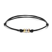 Blush Dames en heren Armband Goud;Zijde - MeerkleurigZwart
