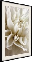 Ingelijste Poster -  Dahlia II Zwarte lijst met passe-partout