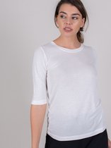 Dames t shirt Off white viscose ronde hals 1/2 mouw - CHICAGO