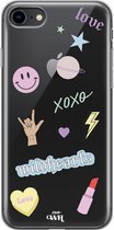 xoxo Wildhearts case voor iPhone 7/8 SE - Wildhearts Icons - xoxo Wildhearts Transparant Case