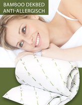 1 STUK - DEKBED - Seashell Bio Bamboo - 140x200cm - wit - anti allergie - verkoelend - vochtregulerend - bio - puur natuur