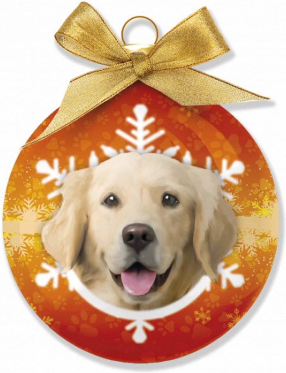 Dieren kerstballen Golden Retriever honden 8 cm
