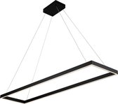 Design hanglamp licht boven/onder zwart 30x120cm 53W