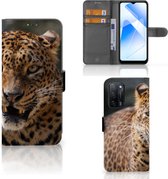 Telefoonhoesje OPPO A16/A16s | OPPO A54s Book Cover Cadeautjes voor Jongens Luipaard