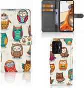 Bookcover Case Xiaomi 11T | 11T Pro Telefoonhoesje Vrolijke Uilen