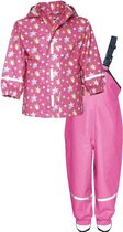 Playshoes Regenpak Kinderen Sterren - Roze - Maat 98