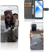 GSM Hoesje OPPO A16/A16s | OPPO A54s Wallet Book Case Honden Labrador