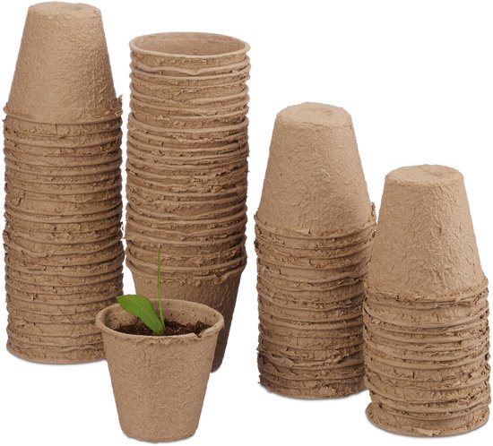 Kweekpotjes - set van 80 - Ø 8 cm - cellulose