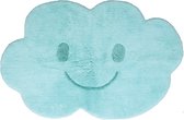 Nattiot - Nimbus Happy Cloud Blue Vloerkleed Voor Kinderkamer - 75 x 115 cm