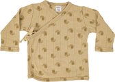 Lodger Overslag Shirt Baby maat 56 - Topper - 100% Katoen - Hydrofiel - Perfecte Pasvorm - Elastisch - Overslag - Oeko-Tex - 0-2M - Geel