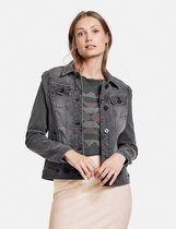 TAIFUN Dames Denim jack met geaccentueerde schouders Grey Denim-46