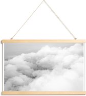 JUNIQE - Posterhanger Above the Clouds -40x60 /Grijs & Wit
