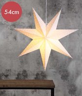 Papieren Kerstster "Dot"- 54cm -lichtkleur: Warm Wit -met stekker -Kerstdecoratie