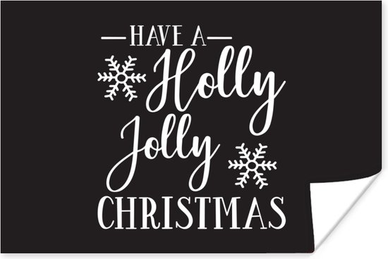 Devis Have a Holly Jolly Christmas Christmas days noir 180x120 cm XXL / Groot format!