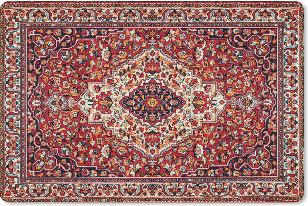 Muismat - Mousepad - Perzisch Tapijt - Vloerkleed - Patronen - Rood - 27x18 cm